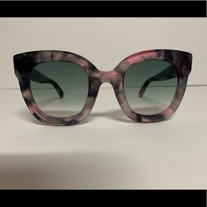 Gucci Cat Eye Pink Acetate Sunglasses With Stars